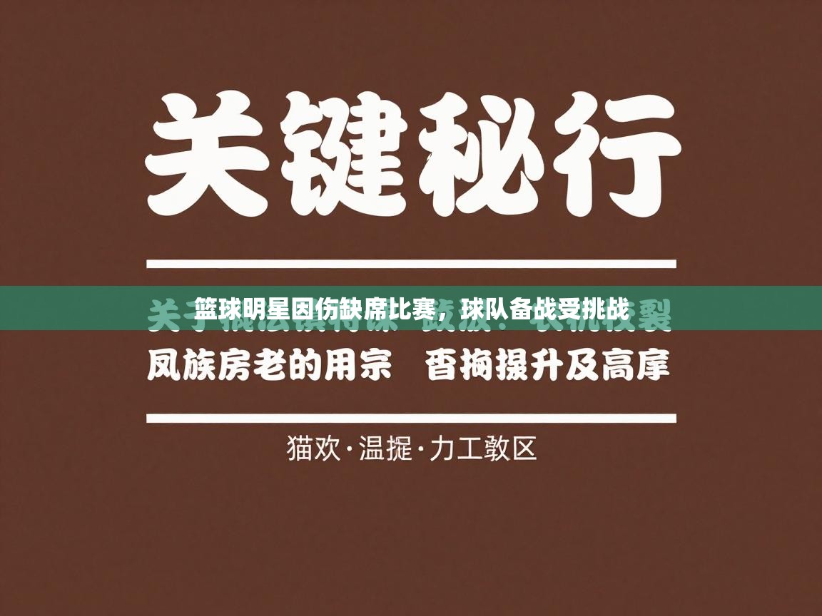 篮球明星因伤缺席比赛，球队备战受挑战  第1张